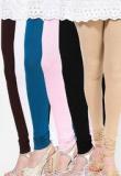 Rham Pack Of 6 Multicoloured Solid Legging Women