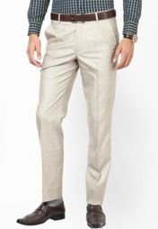 Richlook Solid Cream Formal Trouser Men