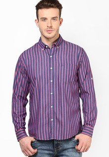 Richlook Striped Blue Casual Shirt men