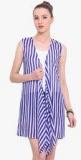 Ridress Blue Striped Shrug Women