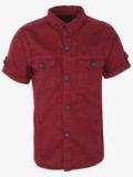 Rig Maroon Casual Shirt boys