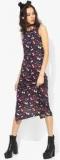 Rig Navy Blue Coloured Printed Maxi Dress Women