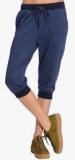 Rigo Blue Solid Capri Women