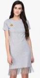 Rigo Grey Solid Nightdress Women