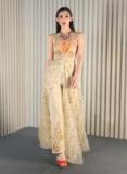 Rinku Sobti Beige Coloured Printed Maxi Dress women