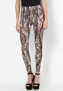 Riot Jeans Brown Printed Legging women