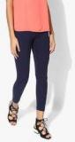 Riot Jeans Navy Blue Solid Leggings women