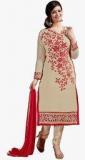 Riti Riwaz Beige Embroidered Dress Material Women