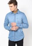 River Island Blue Denim Casual Shirt Men