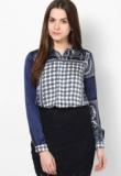 River Island Blue Scarf Print Shirt women