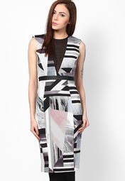 River Island Sasha Deep Plunge Pencil Dress Women