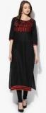 Riya Black Embroidered Kurta women