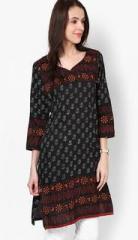 Riya Black Printed Kurtis women