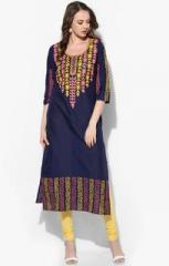 Riya Blue Embroidered Kurta men