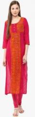 Riya Pink Embellished Kurta women