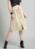 Roadster Beige A Line Skirt Women