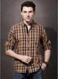 Roadster Beige Checked Regular Fit Casual Shirt men