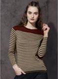 Roadster Beige Striped Sweater Women