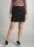 Roadster Black A Line Skirt Women