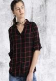 Roadster Black Checked Shirt Women