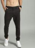 Roadster Black Slim Fit Joggers Men