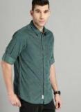 Roadster Blue Regular Fit Corduroy Casual Shirt Men