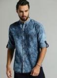 Roadster Blue Regular Fit Faded Casual Shirt Men