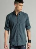 Roadster Blue Regular Fit Solid Casual Shirt Men