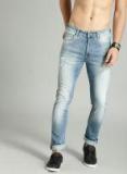 Roadster Blue Skinny Fit Mid Rise Mildly Distressed Stretchable Jeans Men