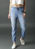 Roadster Blue Slim Jogger Mid Rise Clean Look Stretchable Jeans Women