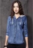 Roadster Blue Washed Shirt Women