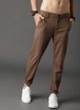 Roadster Brown Solid Trouser Men