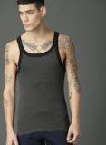 Roadster Charcoal Grey Solid Innerwear Vest RDST RB PK1 003E Men