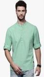 Roadster Green Regular Fit Kurta Men