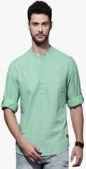 Roadster Green Regular Fit Kurta men