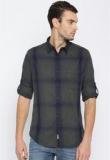 Roadster Grey Checked Regular Fit Casual Shirt Men