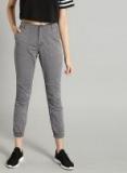 Roadster Grey Regular Fit Solid Joggers Women