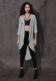 Roadster Grey Solid Shrug Women