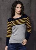 Roadster Grey Striped Sweater Women