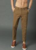 Roadster Khaki Regular Fit Solid Regular Trouser Men