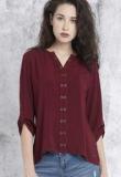 Roadster Maroon Solid Top Women