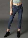 Roadster Navy Blue Skinny Fit Mid Rise Clean Look Jeans Women