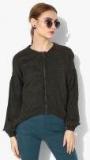 Roadster Olive Green Solid Cardigan Women