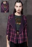 Roadster Pink Checked Shrug Women