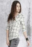 Roadster White Checked Shirt Women