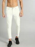 Roadster White Skinny Fit Mid Rise Clean Look Stretchable Jeans Men