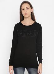 Roadster Women Black Solid Pullover