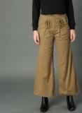 Roadster Women Khaki Flared Solid Bootcut Trousers