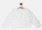 Rock-a-bye Baby Cream Coloured Solid Tailored Jacket Girls