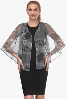 Rockland Life Grey Printed Shrug women